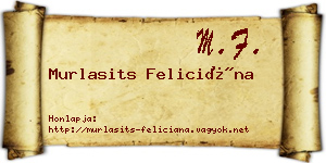Murlasits Feliciána névjegykártya